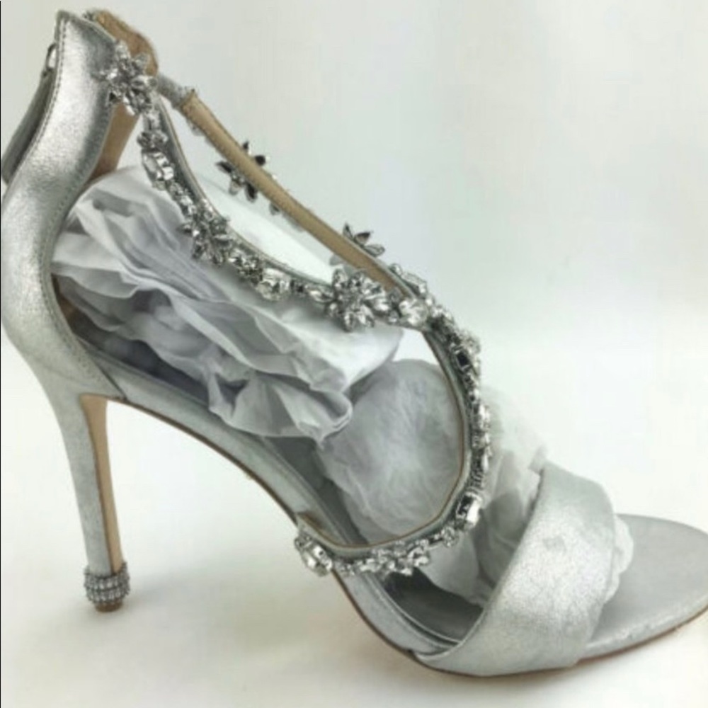 Badgley Mischka Venus II Silver Metallic Sandal OBO